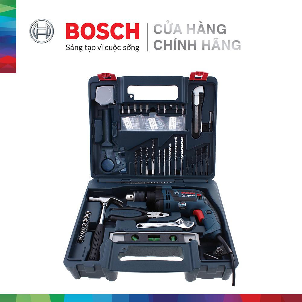 Máy khoan động lực Bosch GSB 13 RE SET + Kèm phụ kiện 100 chi tiết