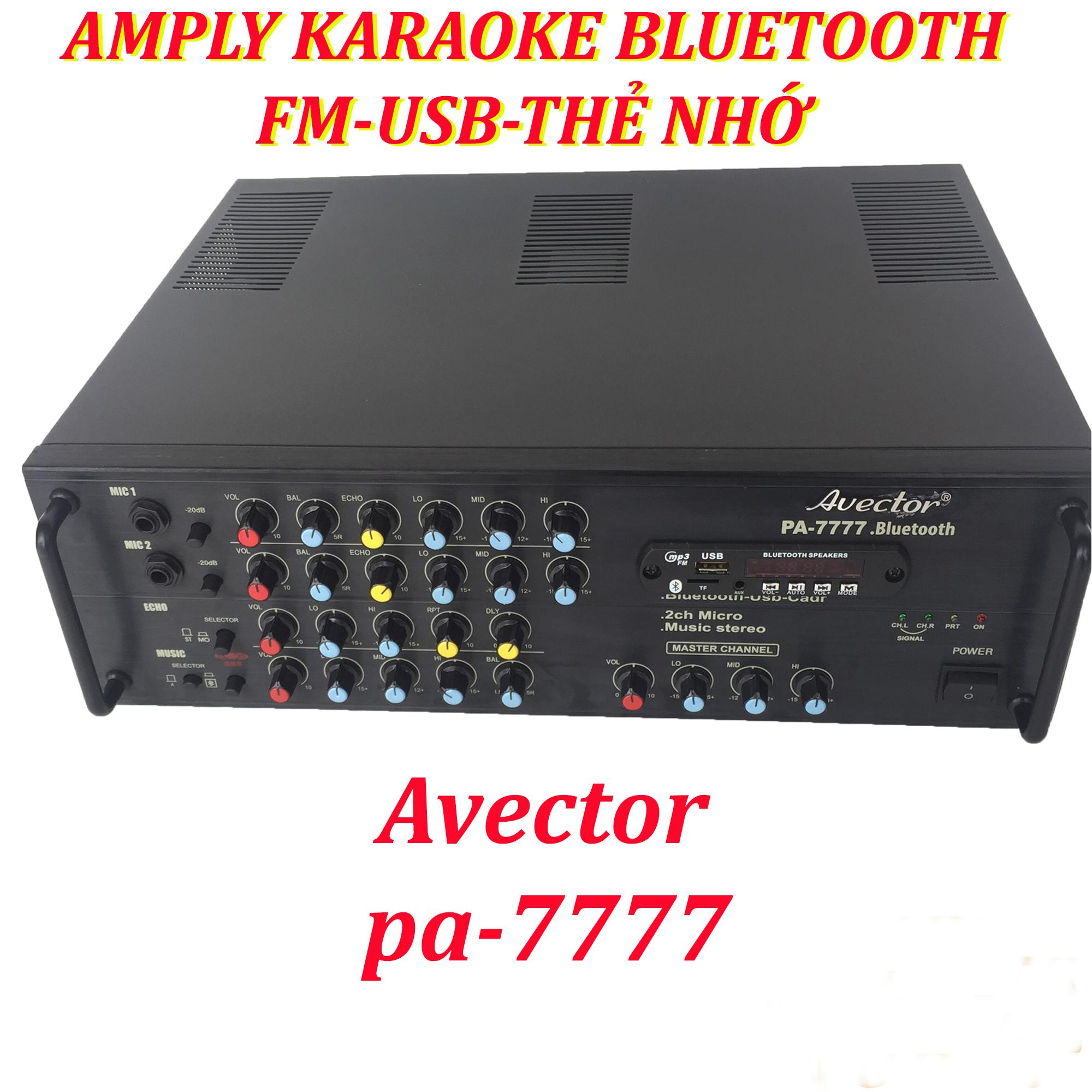 Amply karaoke bluetooth ampli karaoke gia đình Avector 7777 hát karaoke cực hay