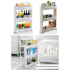 Kệ để đồ chai lọ 3 tầng có bánh xe đa năng