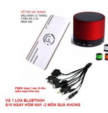 Pin sạc dự phòng G01 Litinum 20000MAH (Trắng) – hổ trợ sạc nhanh +Tặng ngay 1 CÁP 10 ĐẦU VÀ LOA BLUETOOTH S10