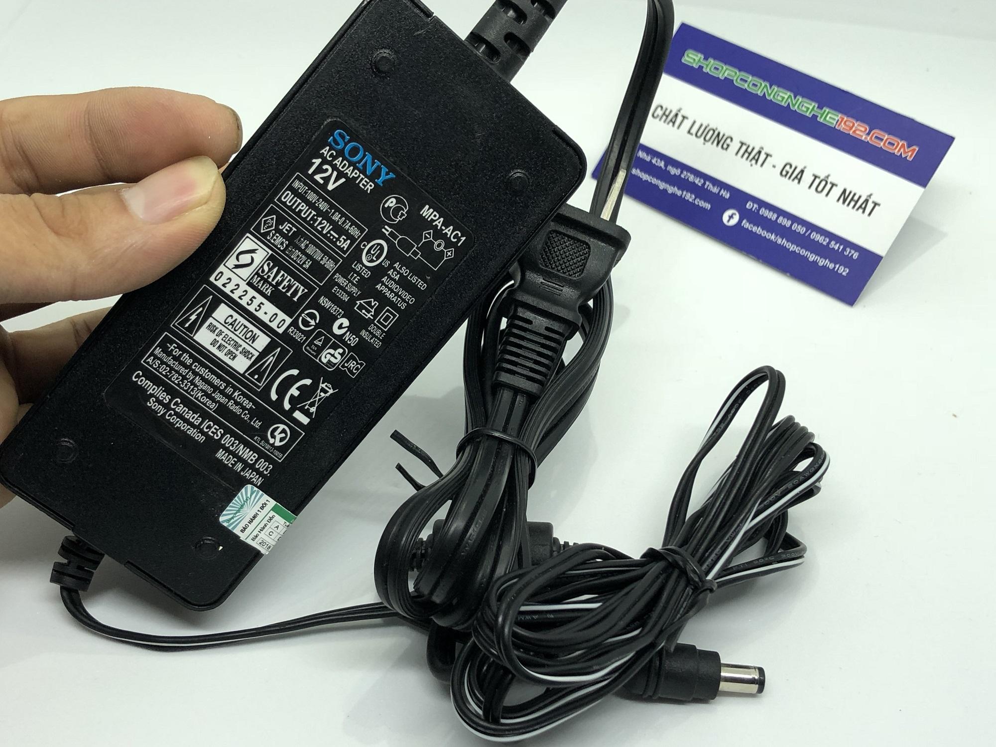 Adapter sony 12v 5a hàng chính hãng made in japan