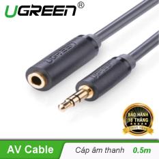 Cáp âm thanh kéo dài hai đầu chuẩn 3.5mm 1 đầu đực 1 đầu cái dài 0.5M UGREEN AV124 10781 – Hãng phân phối chính thức