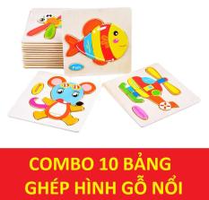 COMBO 10 BẢNG GHÉP HÌNH GỖ NỔI GIÚP BÉ HỌC TIẾNG ANH