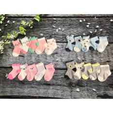 (0-3 tuổi) Set 5 tất lưới cổ cao loại đẹp túi zip – Bé gái