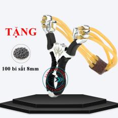 Sung Cao Su 3 Dây Đen Siêu Chuẩn + Tặng 100 viên Bi Sắt 8mm