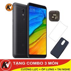 Xiaomi Redmi 5 Plus 64GB Ram 4GB Kim Nhung (Đen) – Hàng nhập khẩu + ốp lưng silicon + Cường lực + Tai nghe
