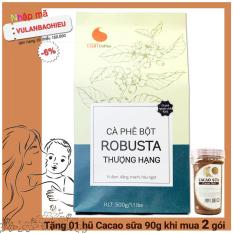 Cà phê rang xay nguyên chất 100% Robusta – Thượng hạng – Light Coffee – 500gr