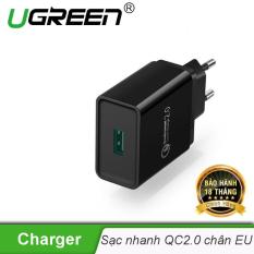 Sạc nhanh Quick Charge 2.0 chuẩn chân cắm kiểu Châu âu (EU) UGREEN CD122 20699 – Hãng phân phối chính thức