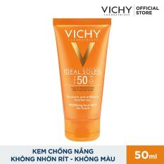 Kem chống nắng không gây nhờn rít Vichy Ideal Soleil Dry Touch SPF 50 Chống Tia UVA + UVB 50ml