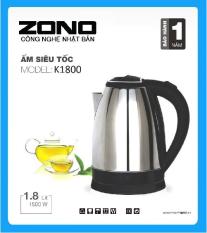 Ấm đun siêu tốc ZONO K-1800 Inox (1,8 lít) – HÃNG PHÂN PHỐI CHÍNH THỨC