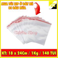 1KG Túi Zip sọc đỏ – Túi zipper đựng thực phẩm chất lượng LOẠI 1 – Size 18x24cm – Chirita Shop