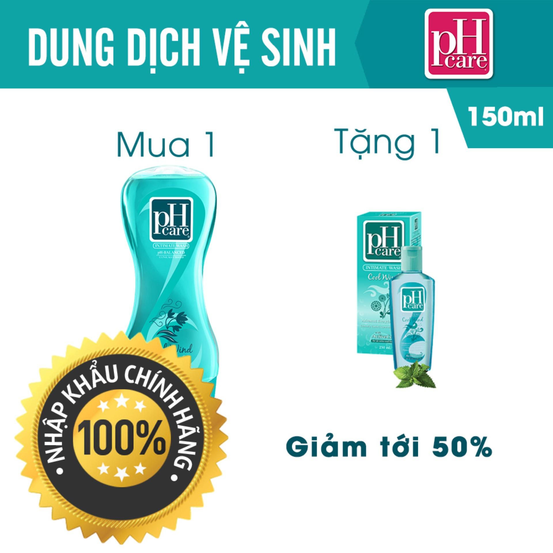 Dung Dịch Vệ Sinh Phụ Nữ PH Care Intimate Wash Cool Wind 150ml TẶNG 1 Chai 50ml [ UIP -...