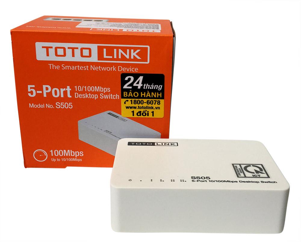 Thiết bị chia mạng (switch) 5 cổng Totolink S505 (trắng)