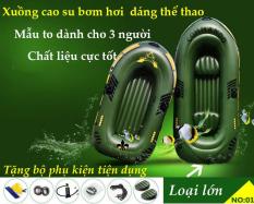 Thuyền Cao Su Bơm Hơi Intex, Thuyền Bơm Hơi Cao Cấp- Thuyền Phao Cho 2 Người Tặng Bộ 5 Phụ Kiện Chất Liệu Cao Su Dày Độ Bền Cao