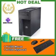 Máy Trạm Render Cao Cấp Dell Precision T1650 MT + Màn hình 27inch (CPU Xeon E3-1240 V2, Ram ECC 16GB, HDD 2TB, VGA Quadro 2000) Chất Lượng Tốt + Bộ Quà Tặng – Hàng Nhập Khẩu