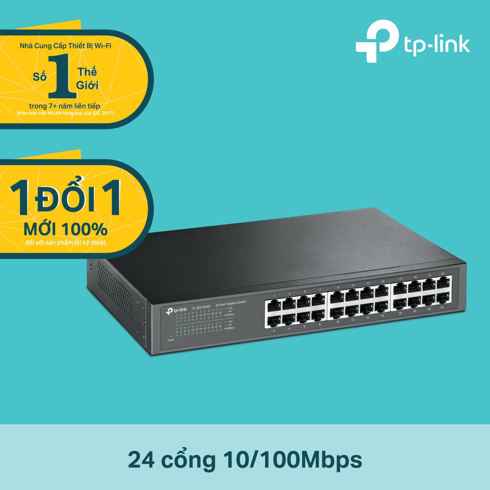 TP-Link - TL-SF1024D - Switch 10/100Mbps 24 cổng Gắn tủ/Để bàn-Hãng phân phối chính thức