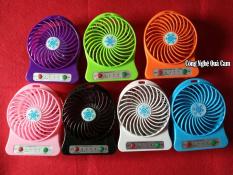 Quạt mini tích điện câm tay loại 1 có pin và cáp sạc ( Giao màu ngẫu nhiên )