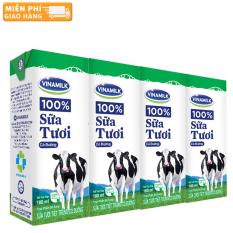 Thùng 48 Hộp Sữa tươi tiệt trùng Vinamilk 100% Có đường 180ml