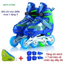 giầy trượt patin phát sáng siêu đẹp,,, tặng full bộ bảo hiểm + tặng thêm 1 túi xách giầy tiện lợi