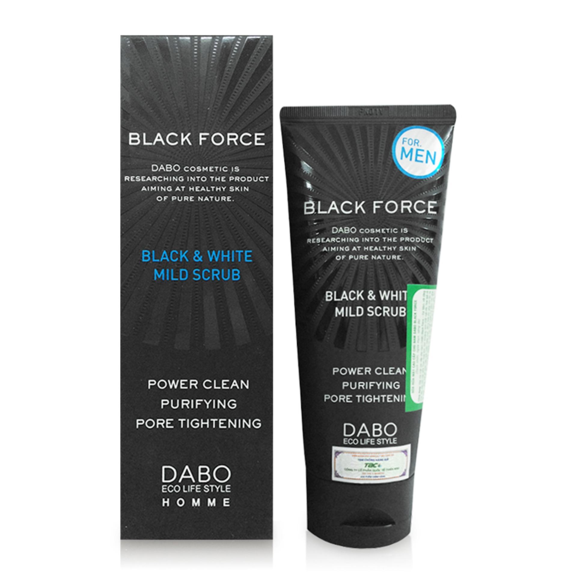 Sữa rửa mặt dành trị mụn trắng da dành cho nam DABO Black Force