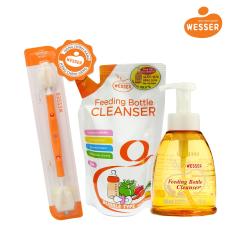 Combo Nước rửa bình sữa + Dụng cụ vệ sinh bình sữa đa năng