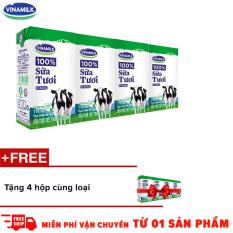 Thùng 48 hộp sữa tươi Vinamilk 100% có đường 110ml + Tặng 1 lốc cùng loại