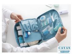 Túi Đựng Mỹ Phẩm Du Lịch Hàn Quốc, chống thấm xếp gọn, đồ trang điểm, make up, dầu gội, sữa tắm trong vali Bag in Bag DL04-TMP-N