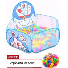Nhà banh trẻ em tăng kèm bóng ( Có 2 màu xanh Hồng Cho bé)