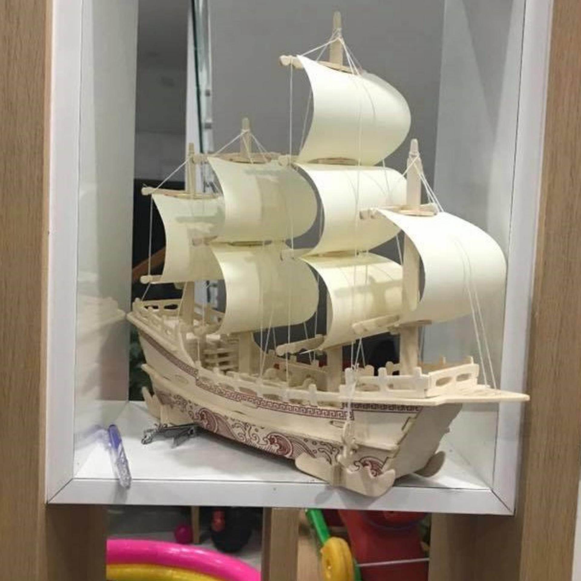 Đồ chơi lắp ráp gỗ 3D Mô hình Thuyền Thương Gia Merchant Ship