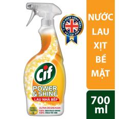 Chai xịt tẩy rửa nhà bếp Cif Power & Shining 700ml