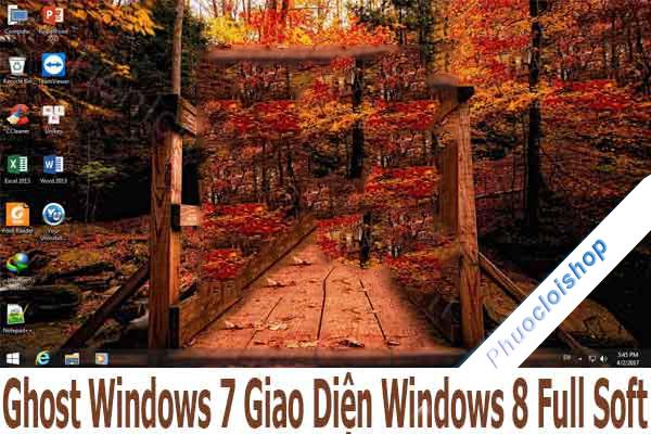 Đĩa Ghost Windows 7 32 bit full soft giao diện MacOS