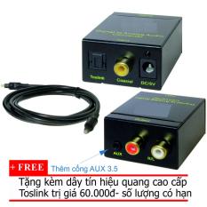 Bộ chuyển đổi tín hiệu âm thanh quang (Optical) sang analog (RCA) có công 3.5 kèm dây nguồn USB âm thanh ra cực to