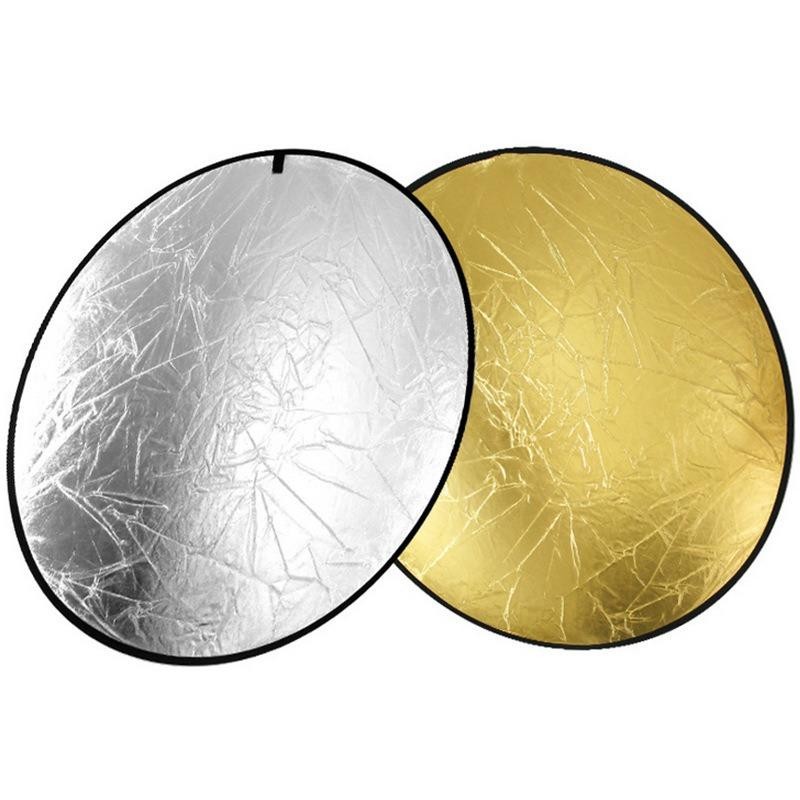 Tấm hắt sáng hình tròn 2 mặt 2 trong 1 vàng bạc đường kính 80cm