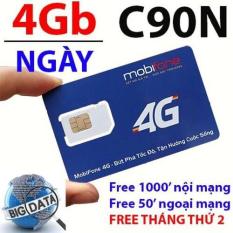 *Sim 4G MOBI C90N (1 ngày 4gb tốc độ siêu khủng) . Tặng 120 GB và 1000 phút miễn phí/tháng. -Chuẩn Mobifone