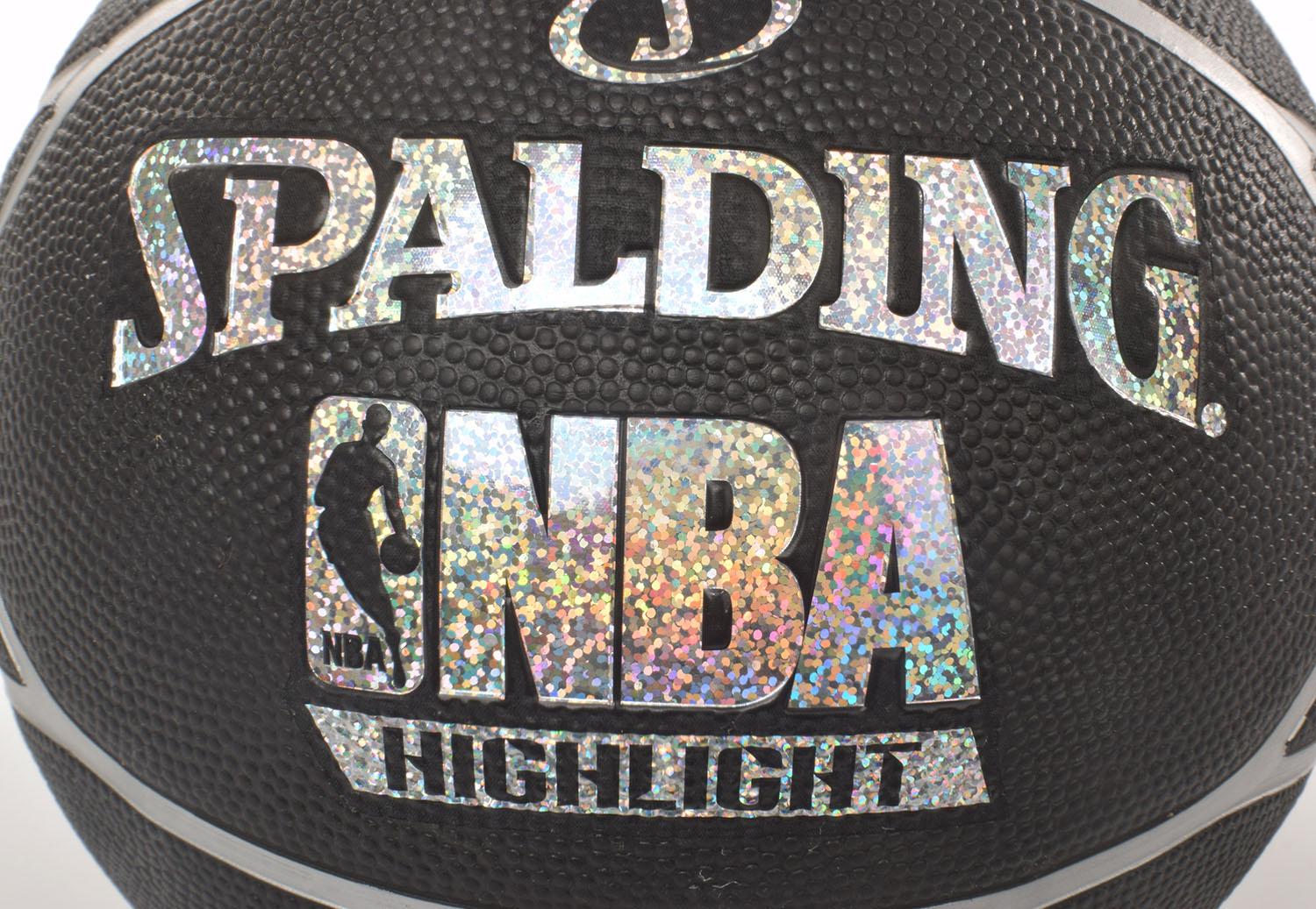 Quả bóng rổ Spalding NBA Highlight Hologram Outdoor Size 7 + Tặng bộ kim bơm bóng và lưới đựng bóng