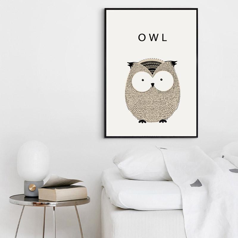 Bộ khung tranh canvas CUTE Owl