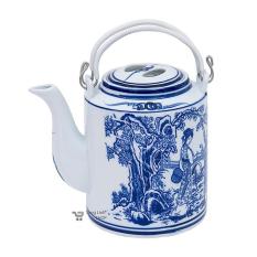 Ấm tích pha trà xanh Sứ cao cấp Bát Tràng – loại 1,5L