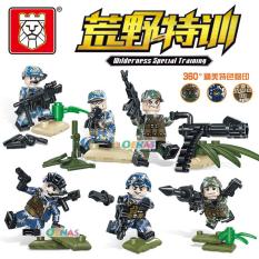 Đồ Chơi lắp ghép Lego Minfigures Set 6 nhân vật Army quân đội TBS 29 – 34