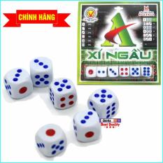 Bộ 6 Xúc Xắc LOẠI XỊN – Lắc Xí Ngầu TRẮNG – Chirita XN01Đ