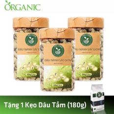 Combo 3 Đậu Nành Sấy Giòn – Nhi Farm (200gx3 ) + Tặng 1 kẹo Dâu Tằm – Nhi Farm (180g)