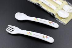 Set 2 thìa dĩa nhựa cho bé OSK Hàng Nhật