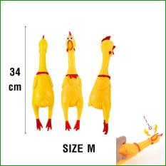 Gà La Hét – Gà Cao Su – Gà Huấn Luyện Chó SIZE 34 Cm Loại Tốt ( Vàng ) – Liclac Shop