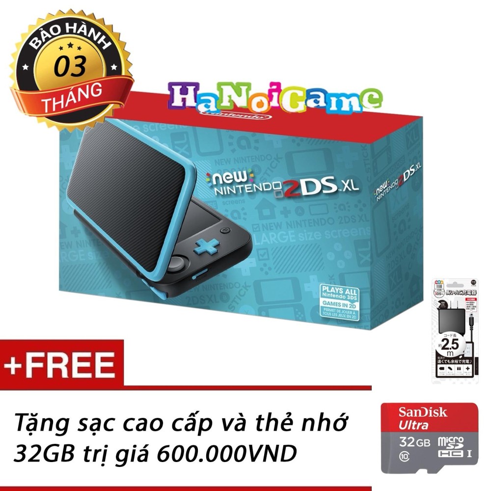 Máy Nintendo New 2DS XL Black Blue kèm thẻ nhớ 32GB HaNoiGame