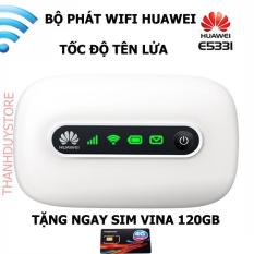 Bộ phát Wifi 3G 4G LTE HUAWEI E5331 (Trắng) – Hãng Phân Phối Chính Thức – Tặng Kèm Siêu Sim 120GB/tháng