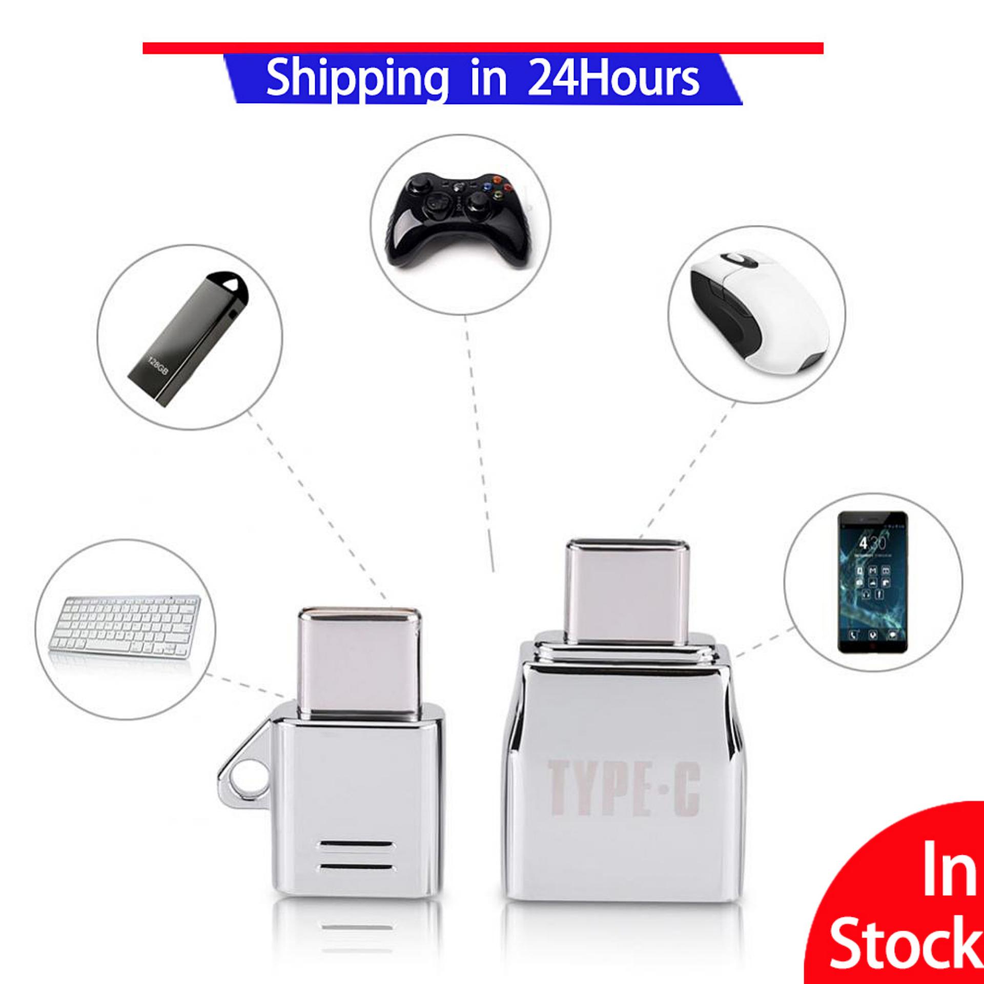 2PCS Micro USB Female to Type C USB Male OTG Adapter Charger Zinc Alloy Set Suit - intl