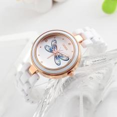 Đồng hồ thời trang nữ Skmei 9131 có hoạt tiết chuồn chuồn 3D nổi lên phía trên đồng hồ cực xinh(Cập nhật 2019)