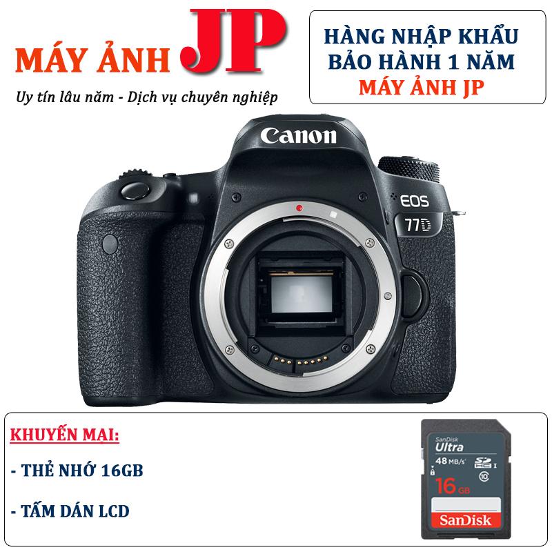 Canon 77D body (Hàng nhập khẩu) - Tặng thẻ 16G + tấm dán LCD
