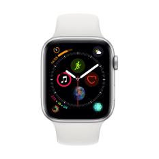 AppleWatch Series4 GPS,44mm Silver Aluminium Case with White Sport Band