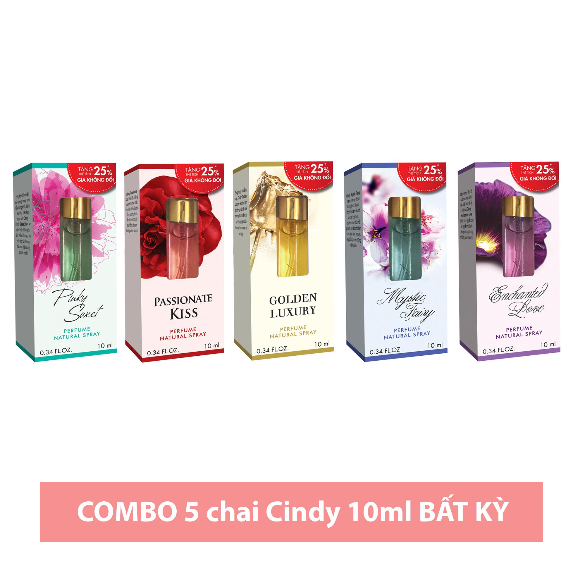 Combo 5 nước hoa Cindy mini EDP 10mlx5