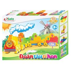 Bộ Xếp Hình Đoàn Tàu Tí Hon Sato Cho Bé Tư Duy Sáng Tạo